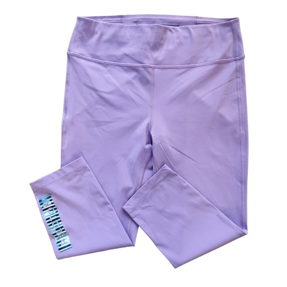 PELOTON Essential Capris Leggings Basic Cycle Pants Medium Lavender Workout - Picture 3 of 12